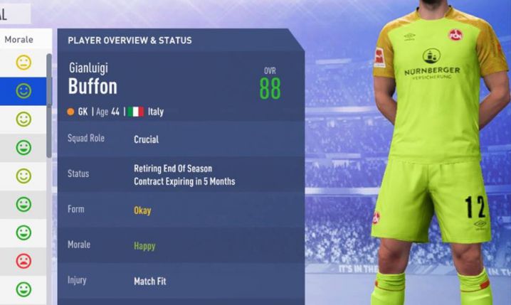 W tym wieku Buffon w grze FIFA 19 przechodzi na EMERYTURĘ :D